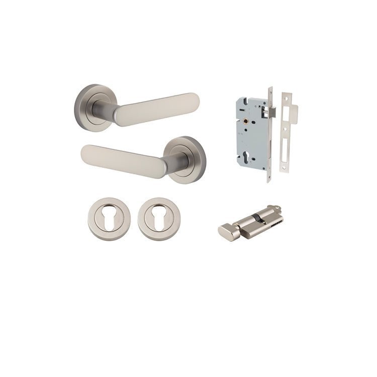 IVER Bronte Solid Brass Round Rose Door Handle – Multiple Finishes Available - Entry - Point - 0339KENTR60KT - Iver