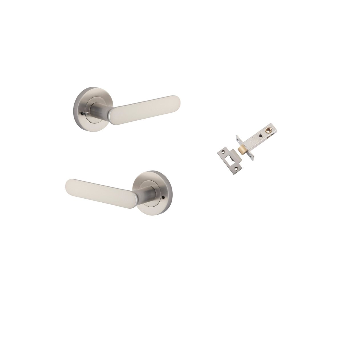 IVER Bronte Solid Brass Round Rose Door Handle – Multiple Finishes Available - Entry - Point - 0339KIBPRIV60 - Iver