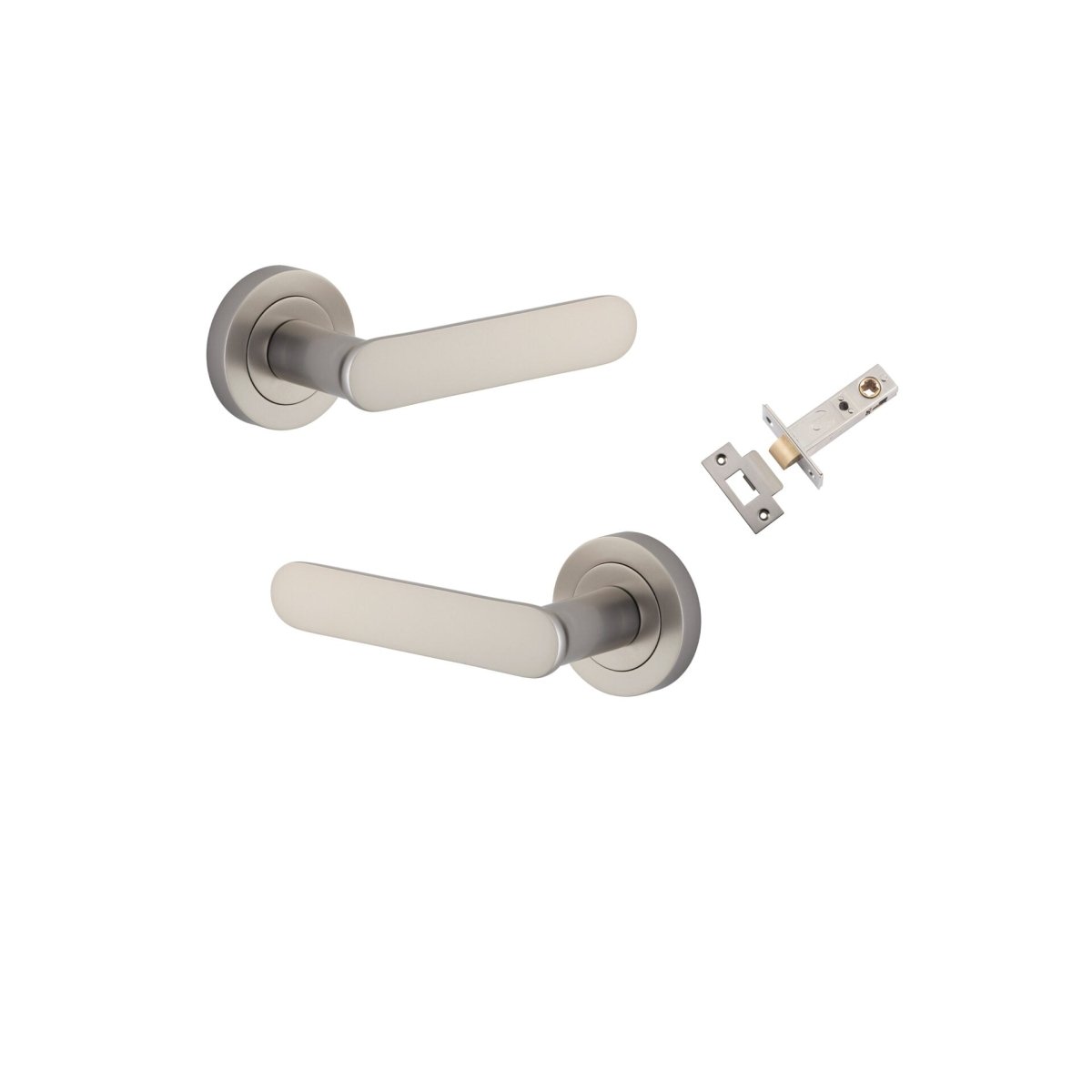 IVER Bronte Solid Brass Round Rose Door Handle – Multiple Finishes Available - Entry - Point - 0339KPASS60 - Iver