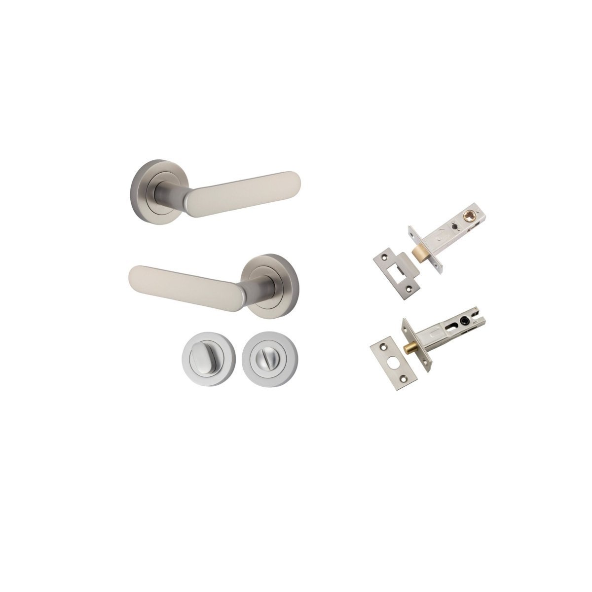 IVER Bronte Solid Brass Round Rose Door Handle – Multiple Finishes Available - Entry - Point - 0339KPRIV60 - Iver