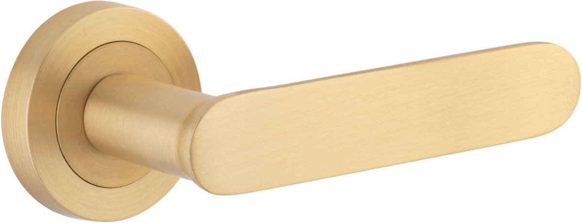 IVER Bronte Solid Brass Round Rose Door Handle – Multiple Finishes Available - Entry - Point - 0452 - Iver