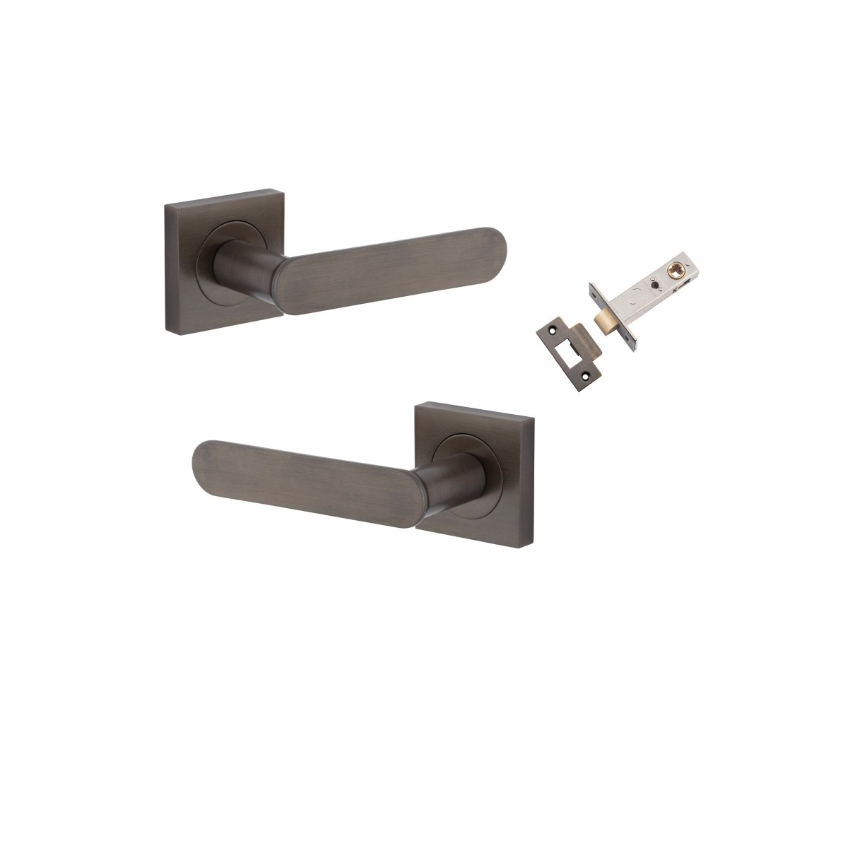 IVER Bronte Solid Brass Square Rose Door Handle – Multiple Finishes Available - Entry - Point - 0401KPASS60 - Iver