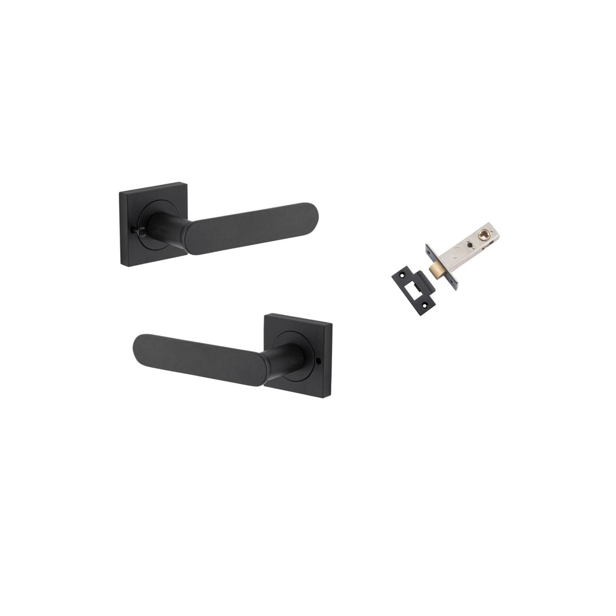 IVER Bronte Solid Brass Square Rose Door Handle – Multiple Finishes Available - Entry - Point - 0403KIBPRIV60 - Iver