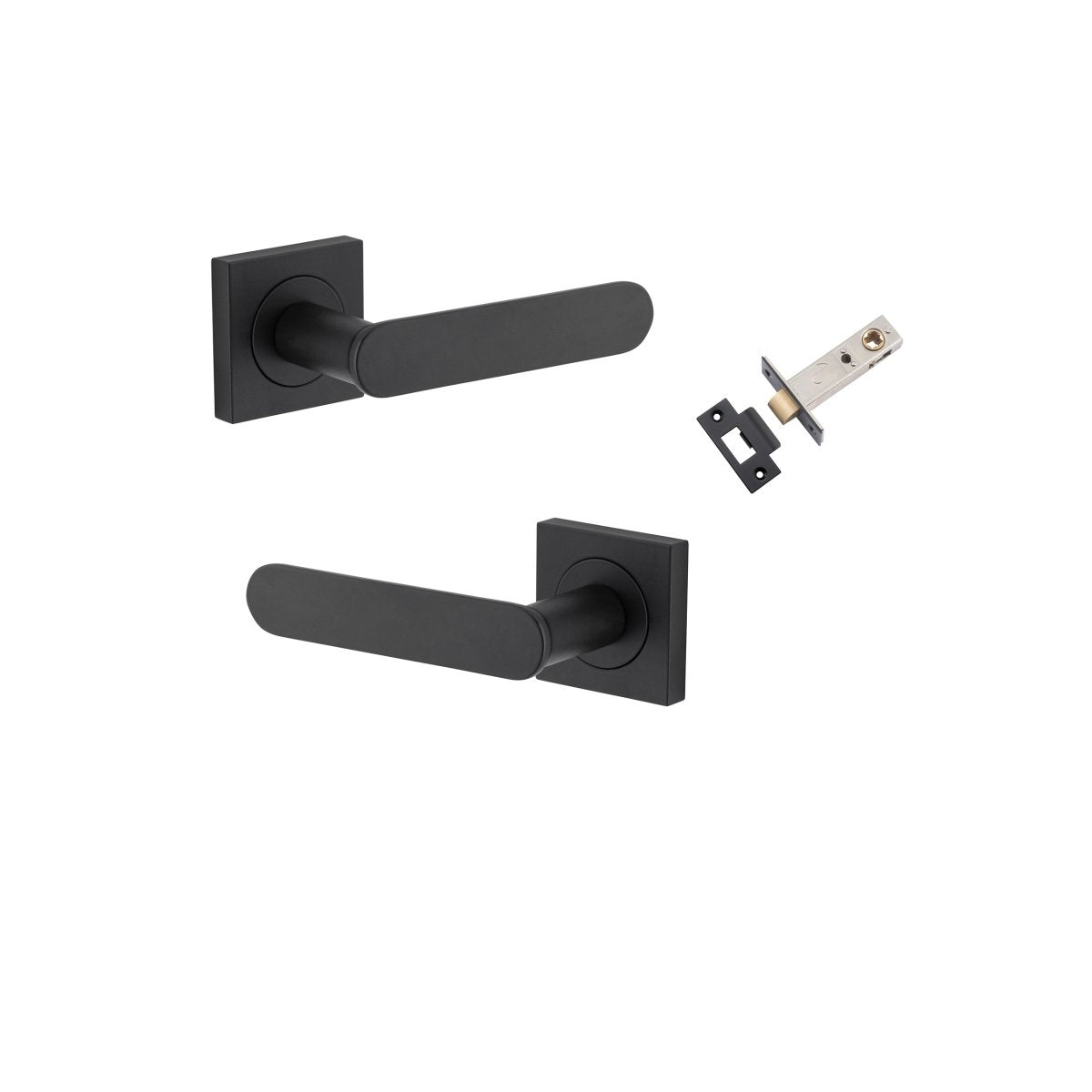 IVER Bronte Solid Brass Square Rose Door Handle – Multiple Finishes Available - Entry - Point - 0403KPASS60 - Iver