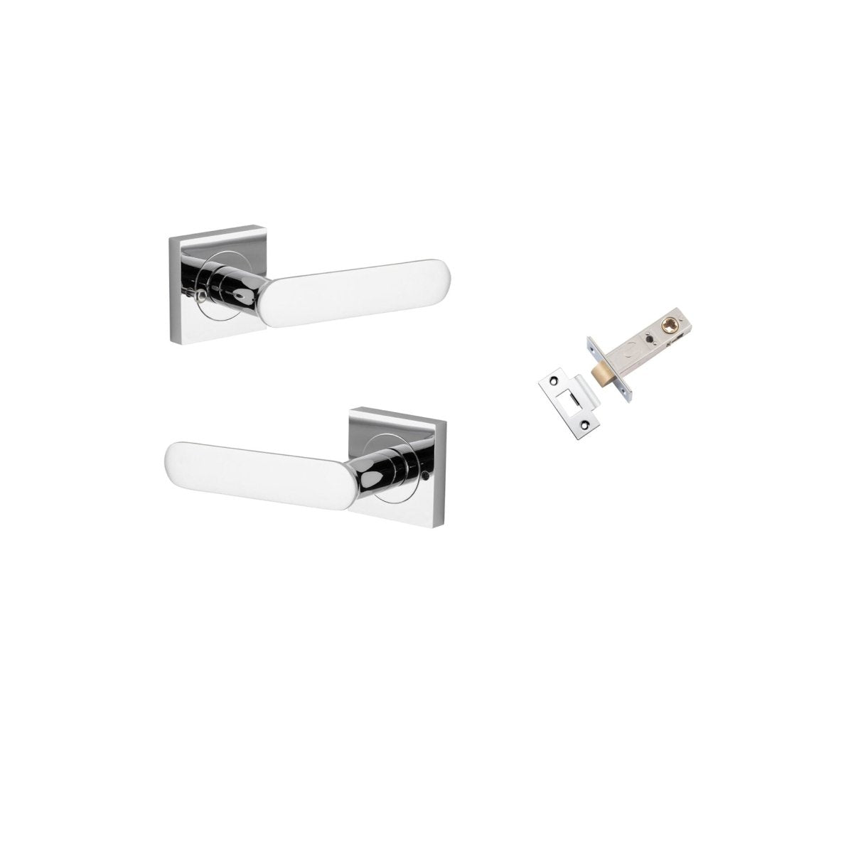 IVER Bronte Solid Brass Square Rose Door Handle – Multiple Finishes Available - Entry - Point - 0404KIBPRIV60 - Iver
