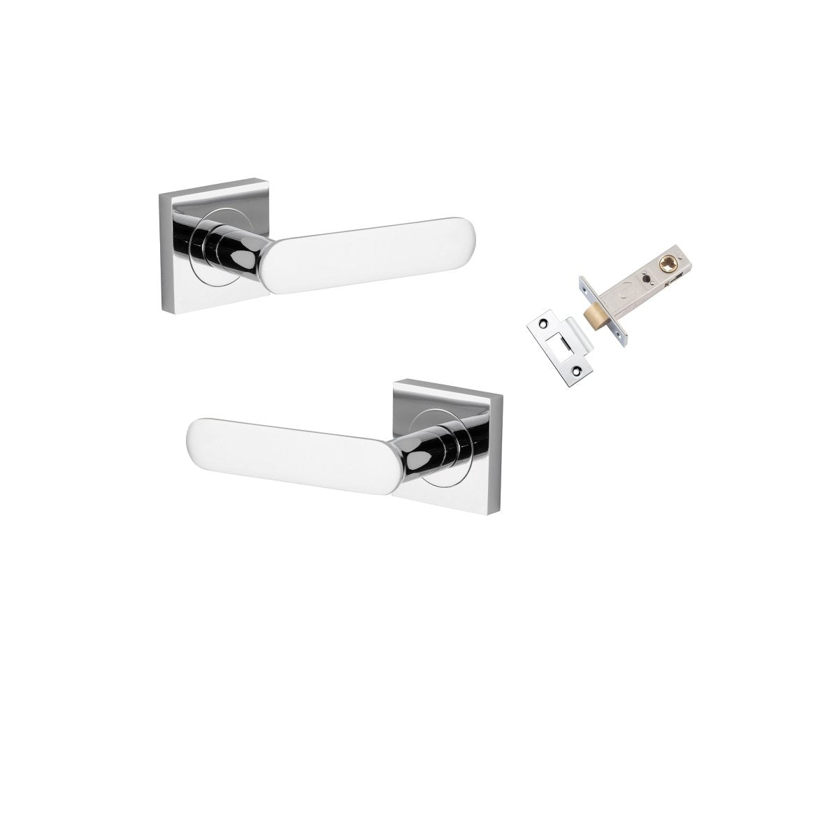 IVER Bronte Solid Brass Square Rose Door Handle – Multiple Finishes Available - Entry - Point - 0404KPASS60 - Iver