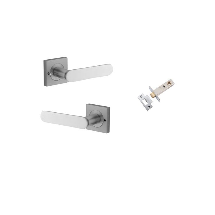 IVER Bronte Solid Brass Square Rose Door Handle – Multiple Finishes Available - Entry - Point - 0405KIBPRIV60 - Iver