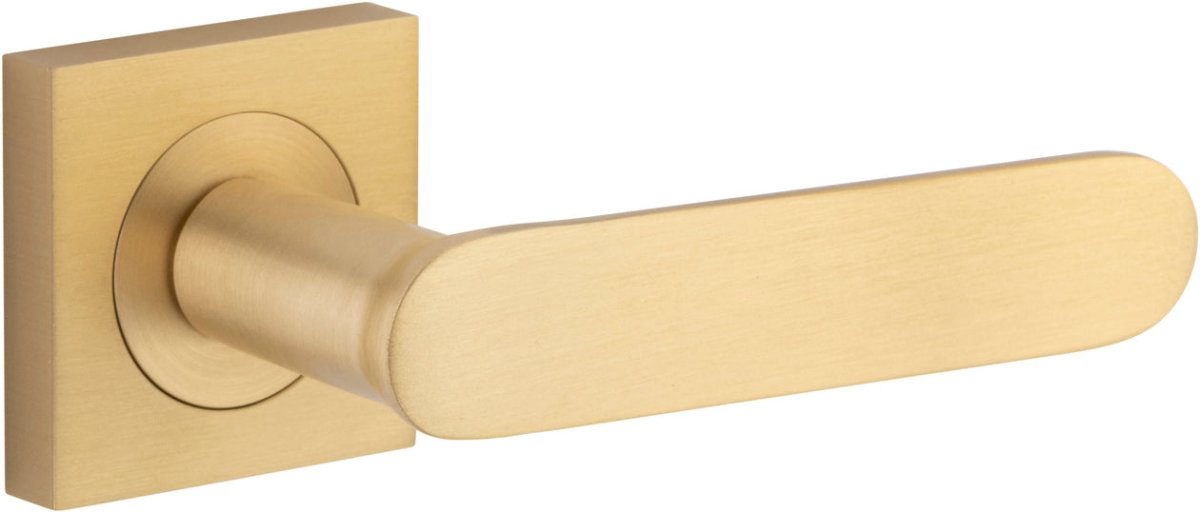 IVER Bronte Solid Brass Square Rose Door Handle – Multiple Finishes Available - Entry - Point - 0463 - Iver
