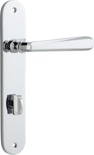 IVER Copenhagen Solid Brass Oval BackPlate Door Handle – Multiple Finishes Available - Entry - Point - 11876P85 - Iver