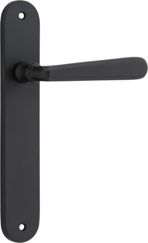 IVER Copenhagen Solid Brass Oval BackPlate Door Handle – Multiple Finishes Available - Entry - Point - 12876 - Iver