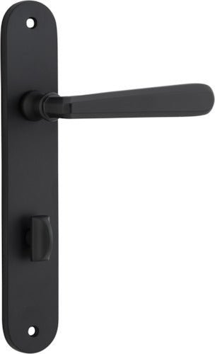 IVER Copenhagen Solid Brass Oval BackPlate Door Handle – Multiple Finishes Available - Entry - Point - 12876P85 - Iver