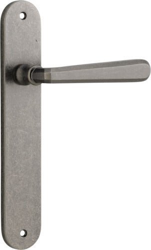 IVER Copenhagen Solid Brass Oval BackPlate Door Handle – Multiple Finishes Available - Entry - Point - 15376KPASS60 - Iver