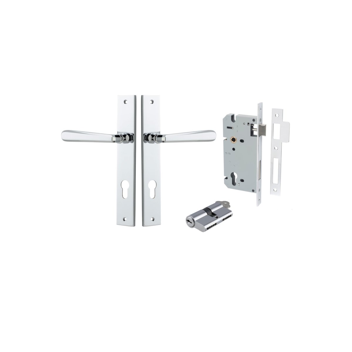IVER Copenhagen Solid Brass Rectangular Door Handle – Multiple Finishes Available - Entry - Point - 11872KENTR60KK - Iver