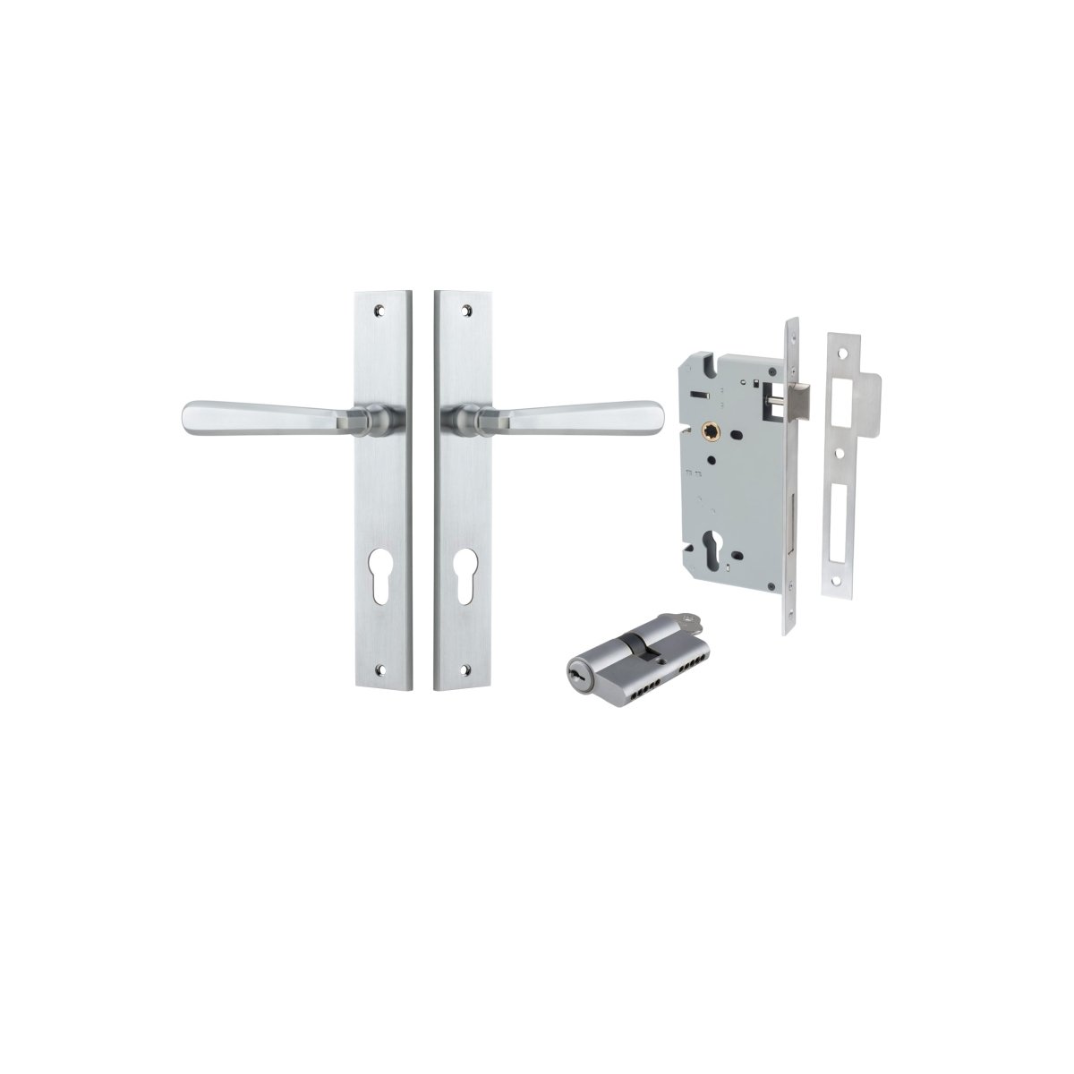 IVER Copenhagen Solid Brass Rectangular Door Handle – Multiple Finishes Available - Entry - Point - 12372KENTR60KK - Iver