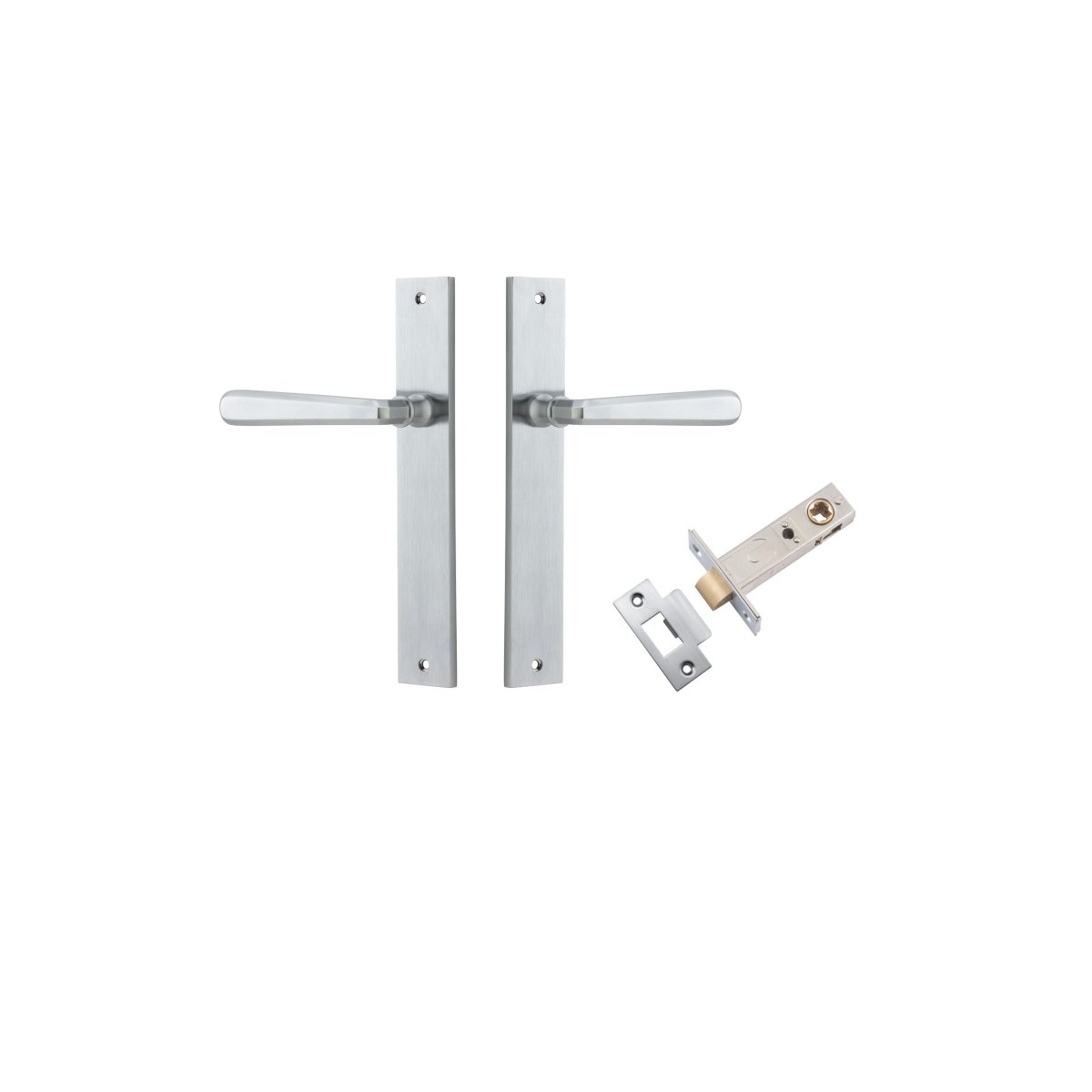 IVER Copenhagen Solid Brass Rectangular Door Handle – Multiple Finishes Available - Entry - Point - 12372KPASS60 - Iver