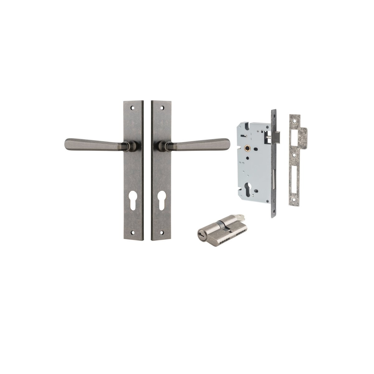 IVER Copenhagen Solid Brass Rectangular Door Handle – Multiple Finishes Available - Entry - Point - 13872KENTR60KK - Iver