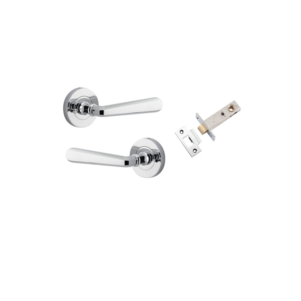IVER Copenhagen Solid Brass Round Rose Door Handle – Multiple Finishes Available - Entry - Point - 20804KIBPRIV60 - Iver