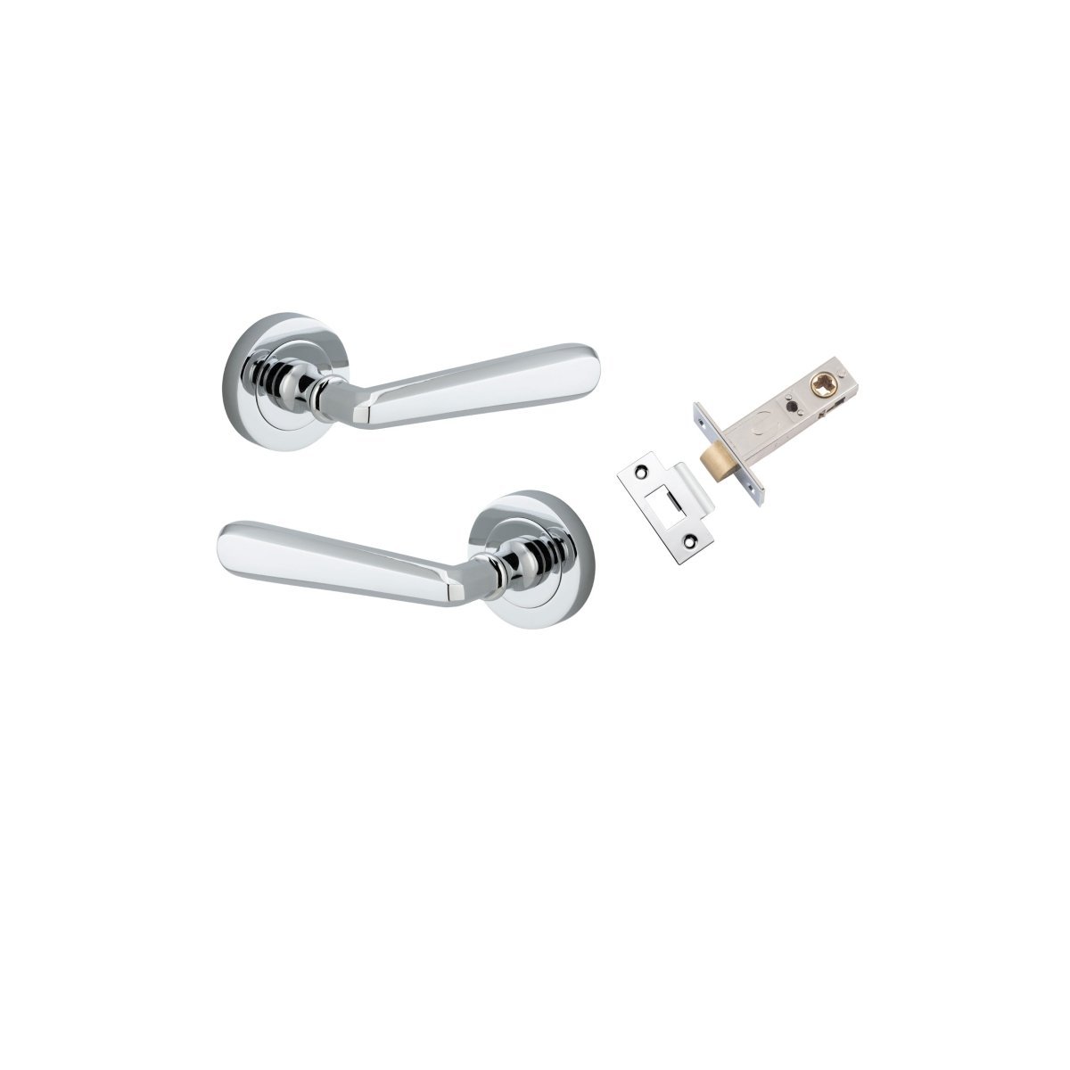 IVER Copenhagen Solid Brass Round Rose Door Handle – Multiple Finishes Available - Entry - Point - 20804KPASS60 - Iver