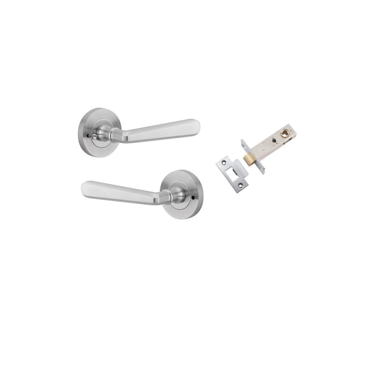 IVER Copenhagen Solid Brass Round Rose Door Handle – Multiple Finishes Available - Entry - Point - 20805KIBPRIV60 - Iver