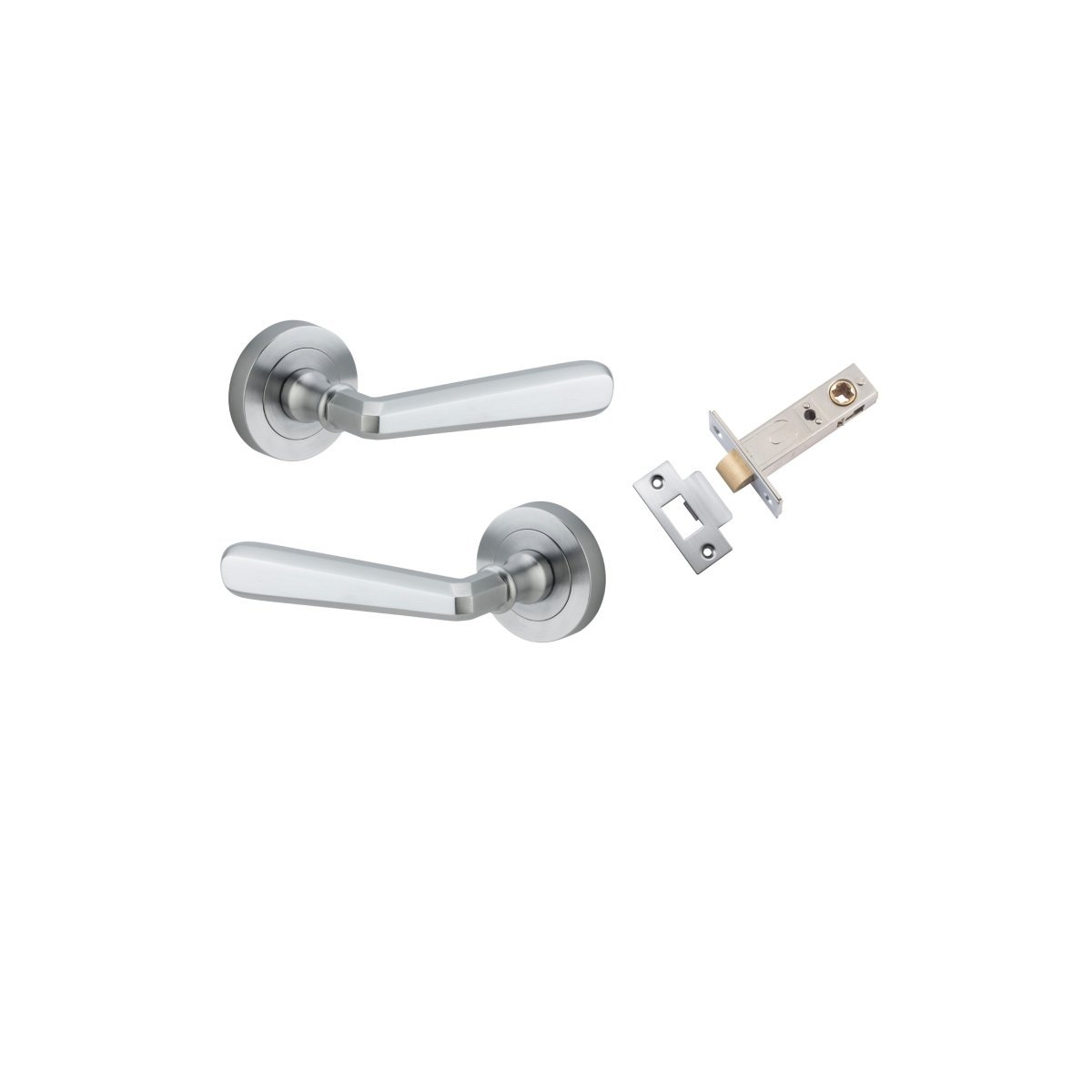 IVER Copenhagen Solid Brass Round Rose Door Handle – Multiple Finishes Available - Entry - Point - 20805KPASS60 - Iver