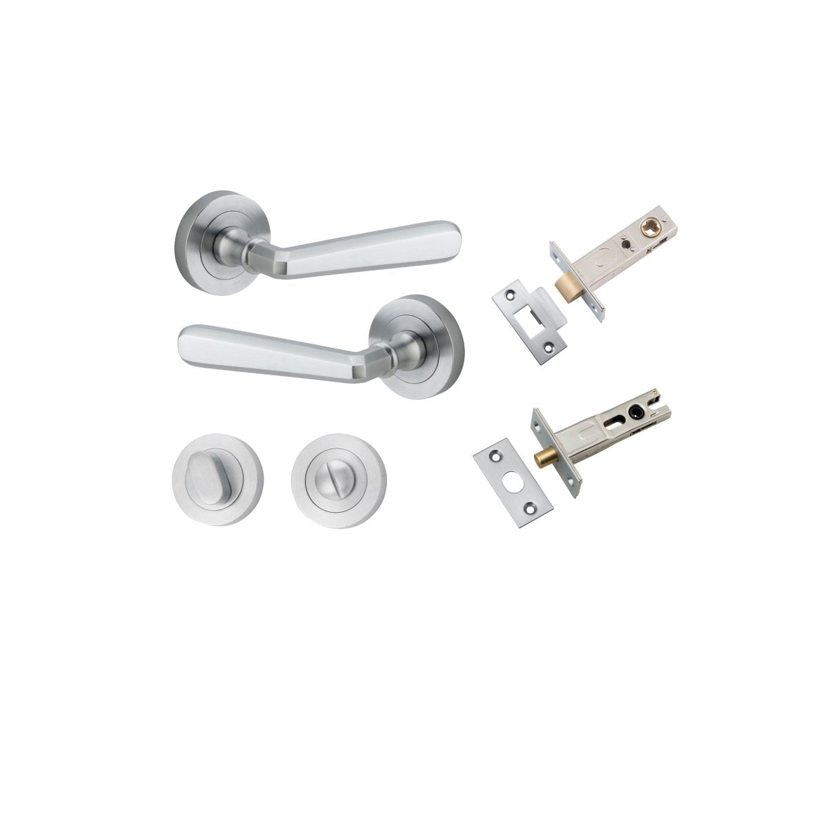 IVER Copenhagen Solid Brass Round Rose Door Handle – Multiple Finishes Available - Entry - Point - 20805KPRIV60 - Iver