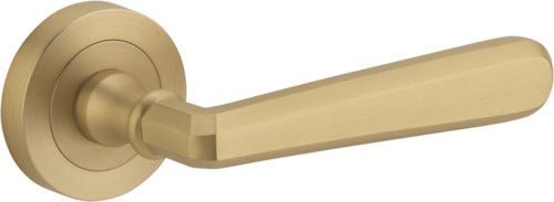 IVER Copenhagen Solid Brass Round Rose Door Handle – Multiple Finishes Available - Entry - Point - 20806 - Iver