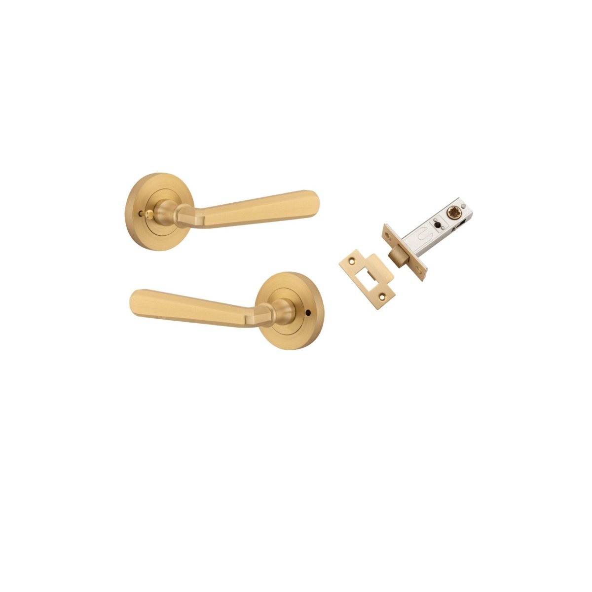 IVER Copenhagen Solid Brass Round Rose Door Handle – Multiple Finishes Available - Entry - Point - 20806KIBPRIV60 - Iver