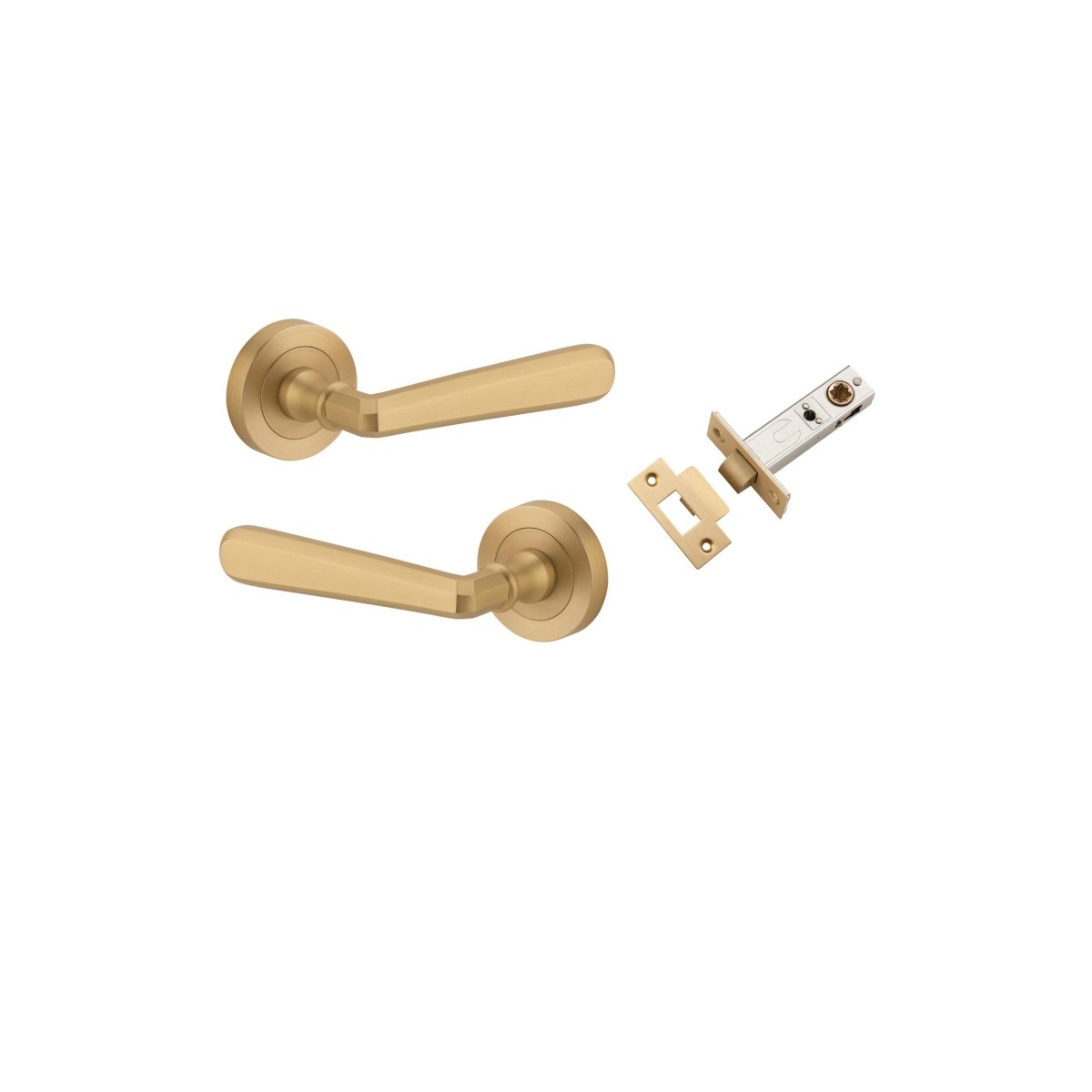 IVER Copenhagen Solid Brass Round Rose Door Handle – Multiple Finishes Available - Entry - Point - 20806KPASS60 - Iver