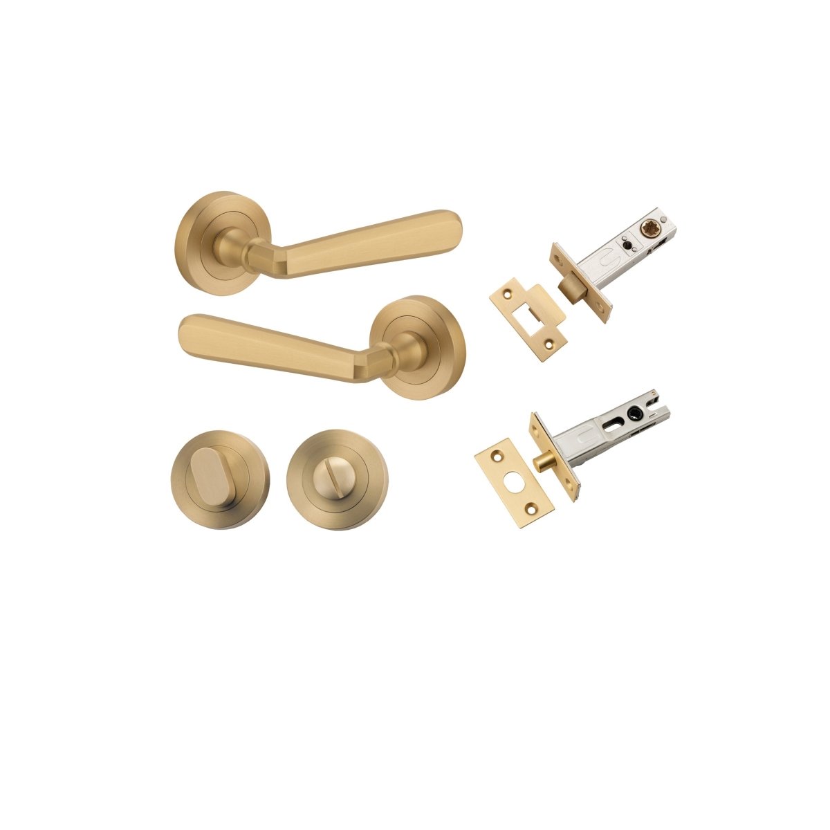 IVER Copenhagen Solid Brass Round Rose Door Handle – Multiple Finishes Available - Entry - Point - 20806KPRIV60 - Iver