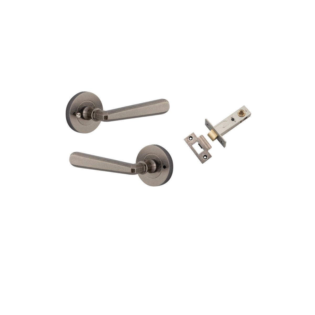 IVER Copenhagen Solid Brass Round Rose Door Handle – Multiple Finishes Available - Entry - Point - 20807KIBPRIV60 - Iver