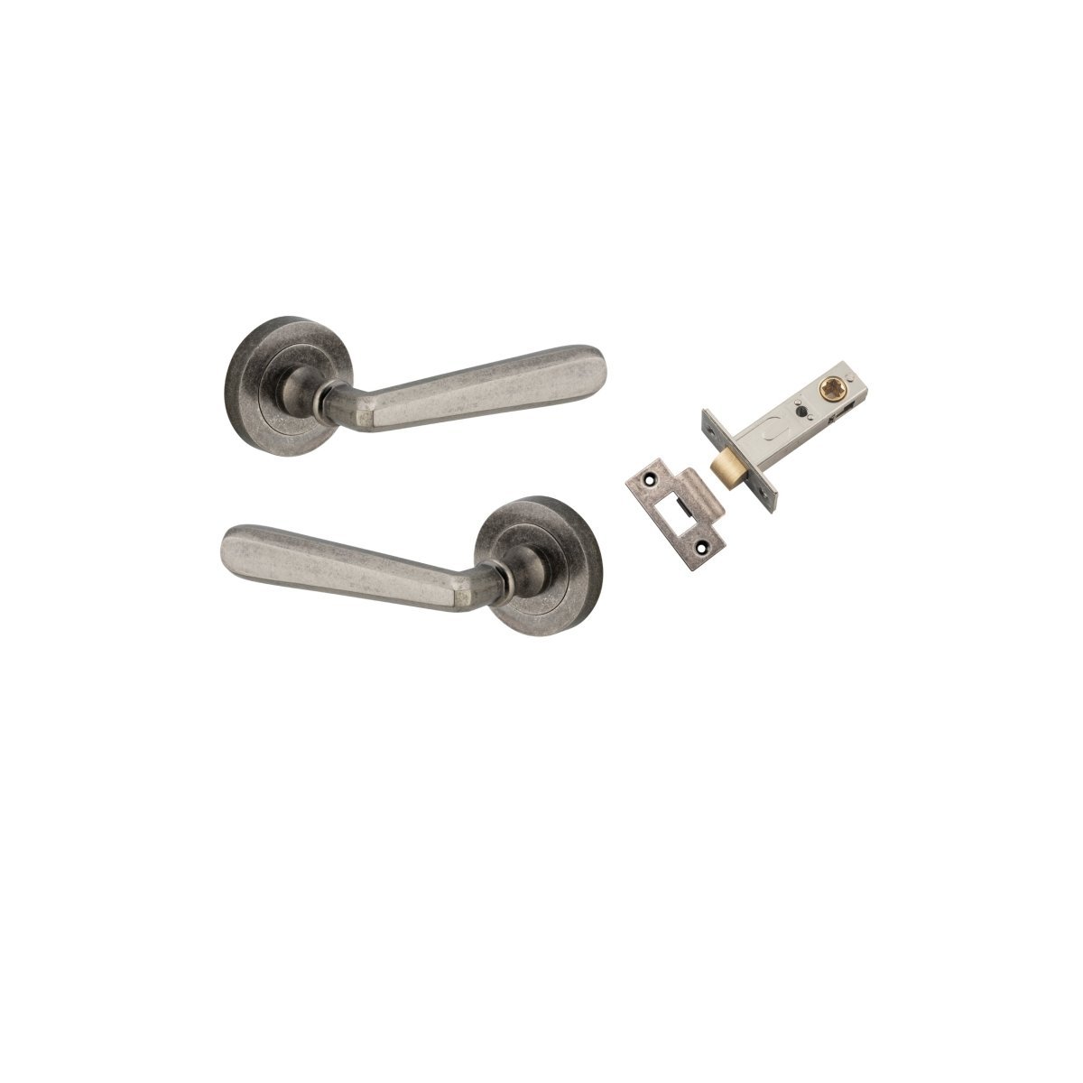 IVER Copenhagen Solid Brass Round Rose Door Handle – Multiple Finishes Available - Entry - Point - 20807KPASS60 - Iver