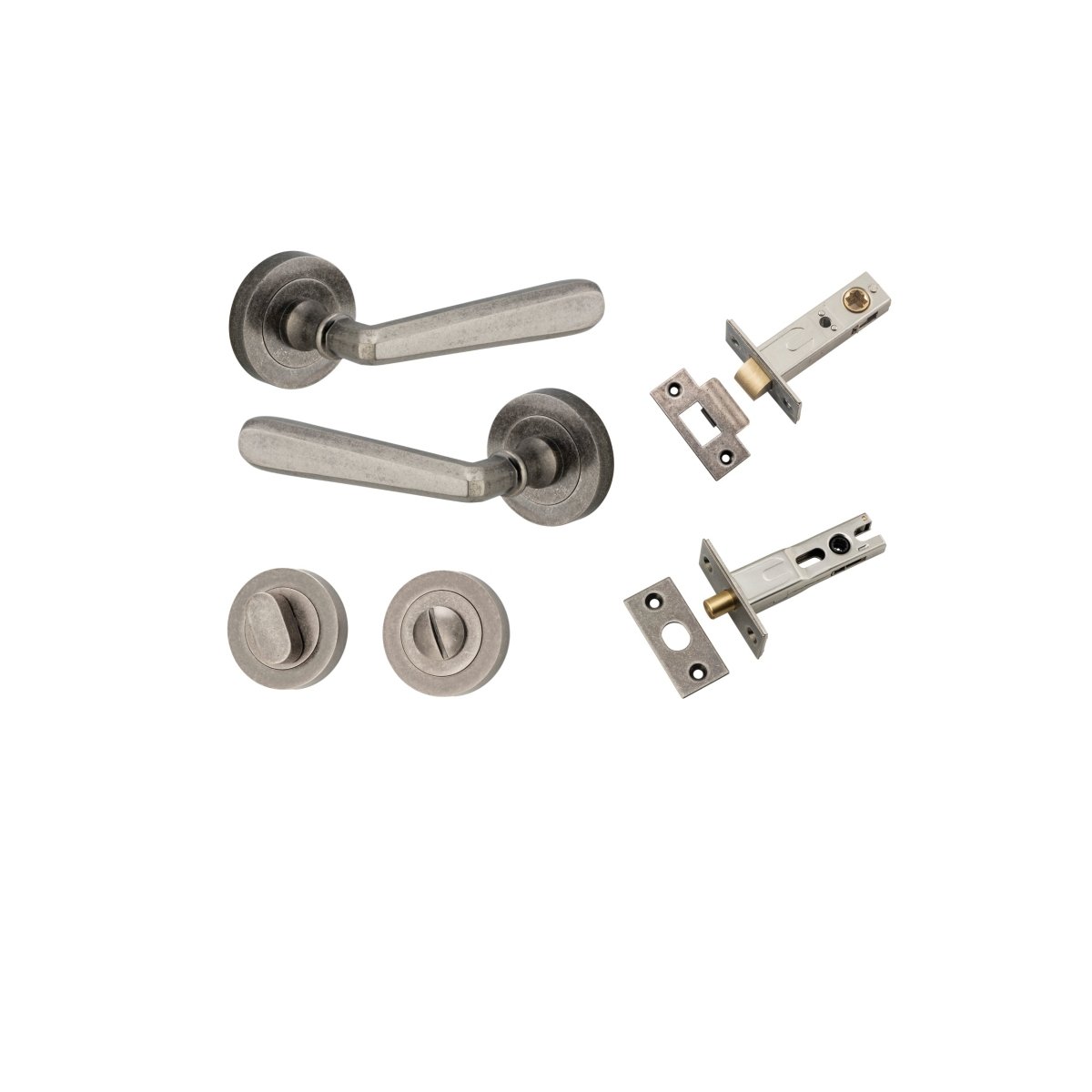 IVER Copenhagen Solid Brass Round Rose Door Handle – Multiple Finishes Available - Entry - Point - 20807KPRIV60 - Iver