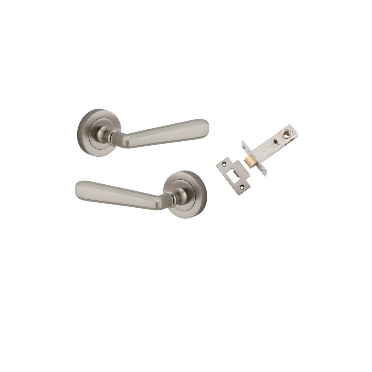 IVER Copenhagen Solid Brass Round Rose Door Handle – Multiple Finishes Available - Entry - Point - 20809KPASS60 - Iver