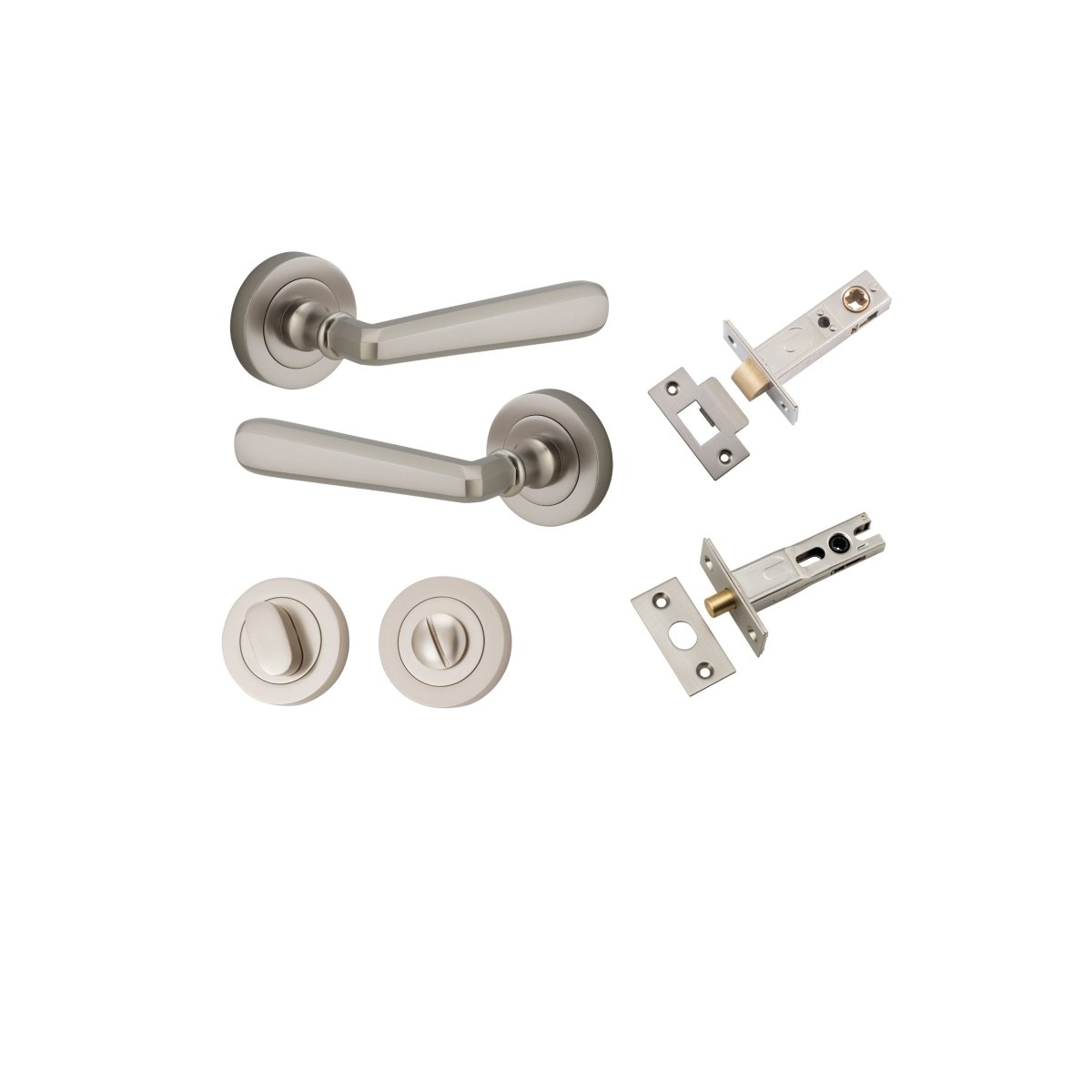 IVER Copenhagen Solid Brass Round Rose Door Handle – Multiple Finishes Available - Entry - Point - 20809KPRIV60 - Iver