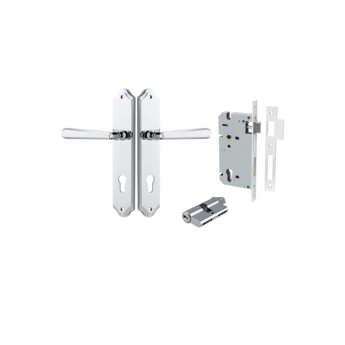 IVER Copenhagen Solid Brass Shouldered Door Handle – Multiple Finishes Available - Entry - Point - 11874KENTR60KK - Iver