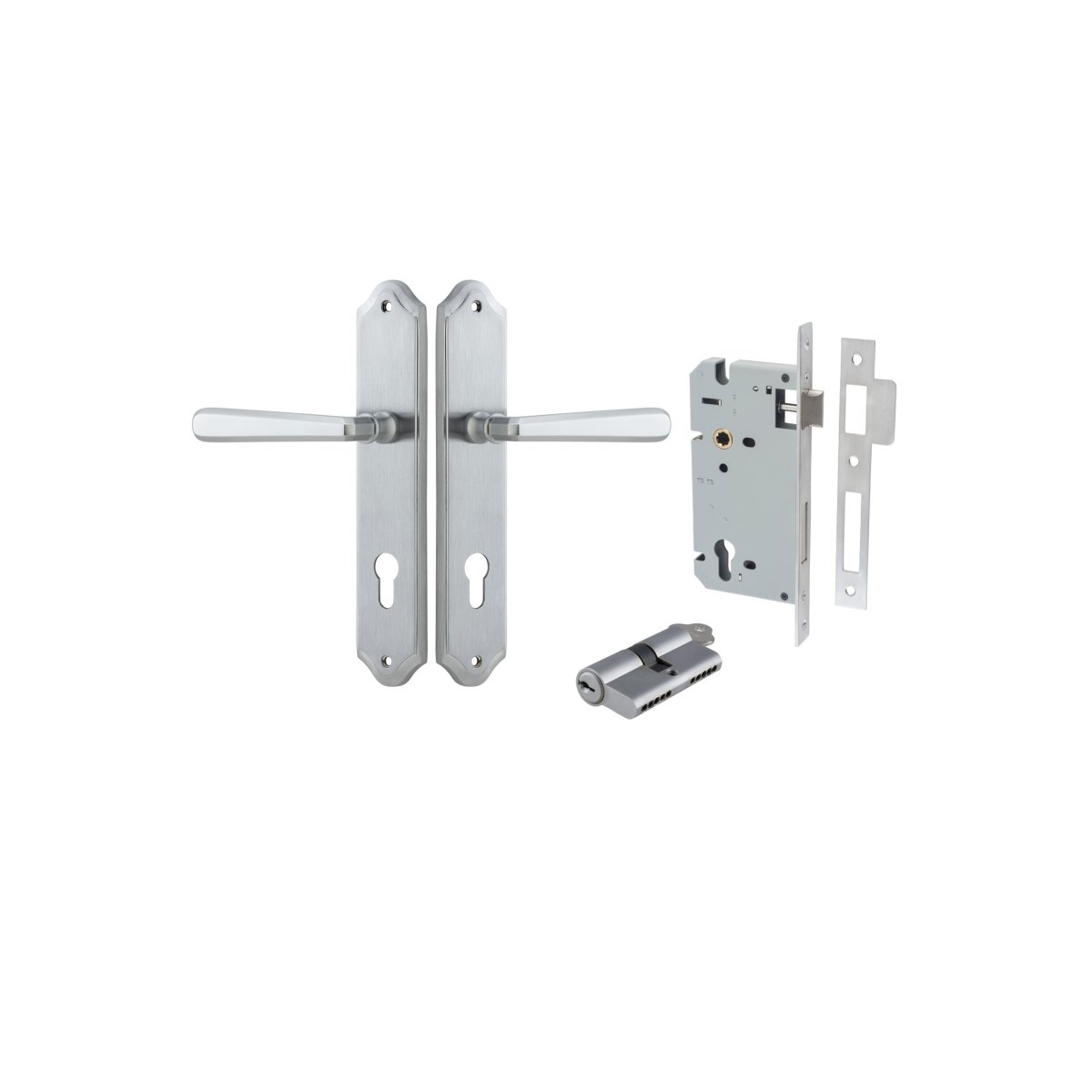 IVER Copenhagen Solid Brass Shouldered Door Handle – Multiple Finishes Available - Entry - Point - 12374KENTR60KK - Iver