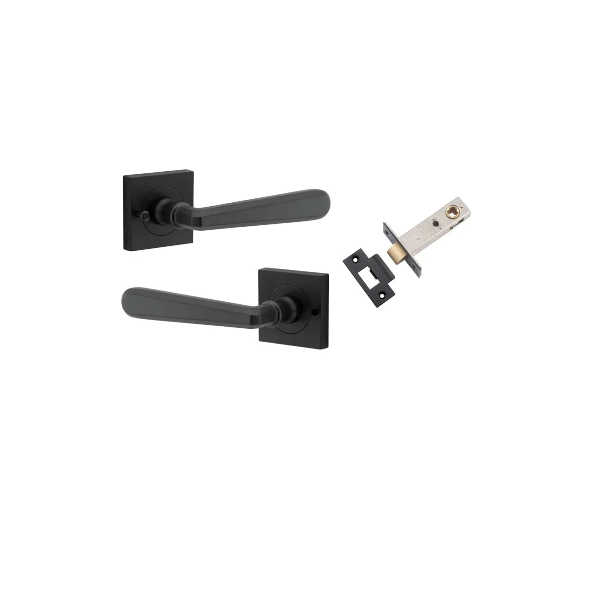 IVER Copenhagen Solid Brass Square Rose Door Handle – Multiple Finishes Available - Entry - Point - 21193KIBPRIV60 - Iver