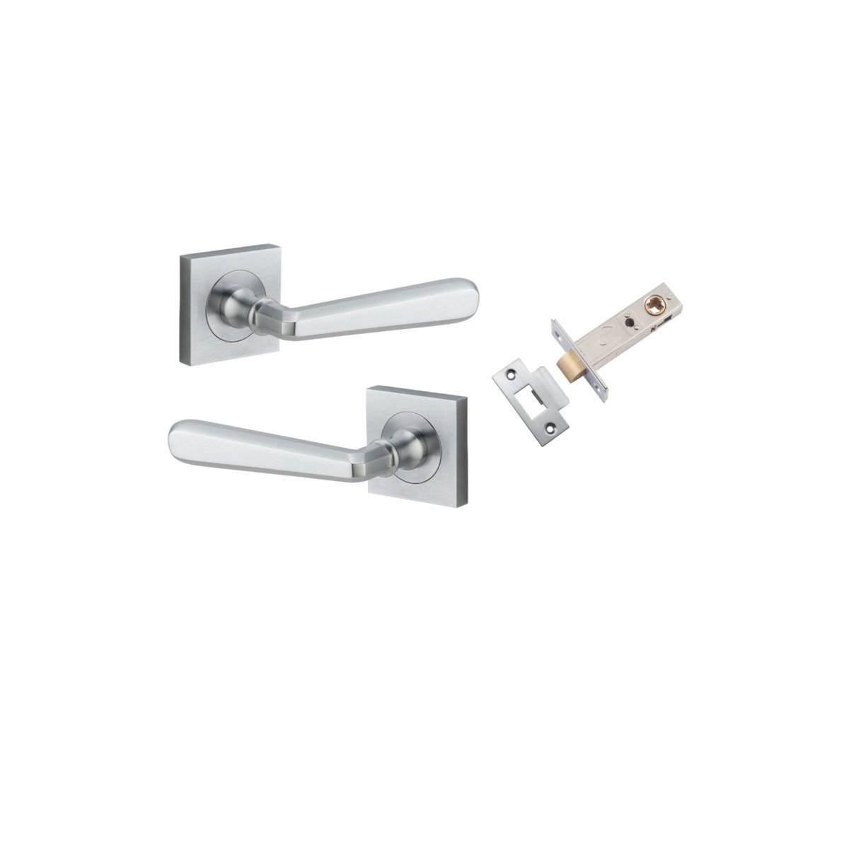 IVER Copenhagen Solid Brass Square Rose Door Handle – Multiple Finishes Available - Entry - Point - 21195KPASS60 - Iver
