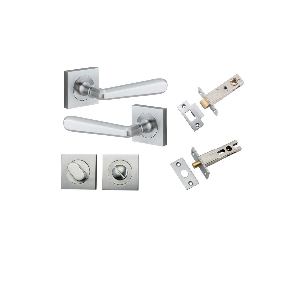 IVER Copenhagen Solid Brass Square Rose Door Handle – Multiple Finishes Available - Entry - Point - 21195KPRIV60 - Iver