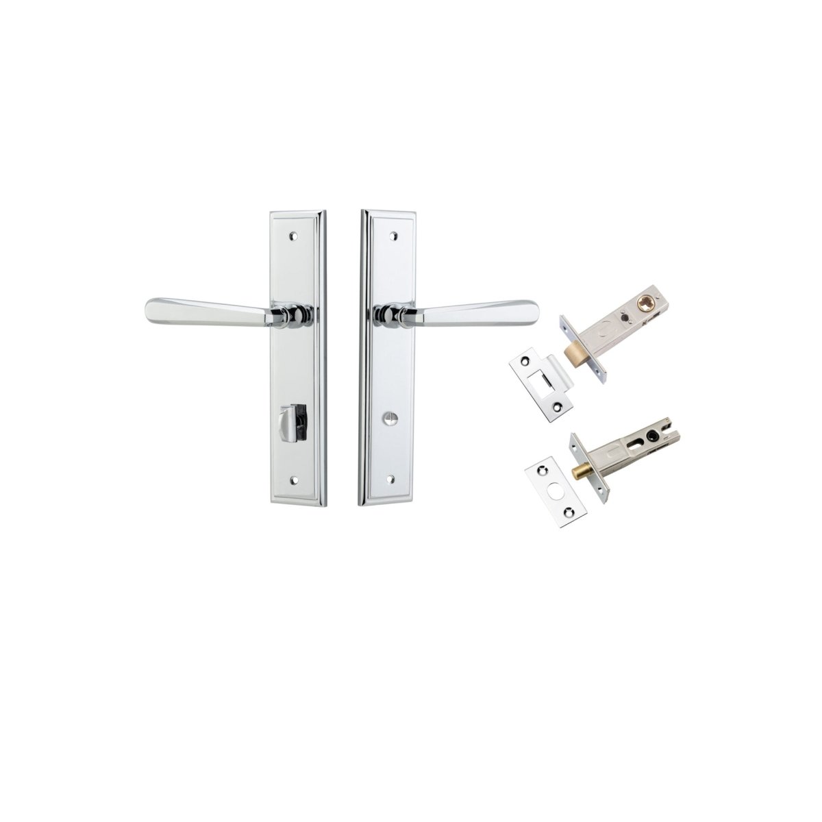 IVER Copenhagen Solid Brass Stepped Door Handle – Multiple Finishes Available - Entry - Point - 11878KPRIV60 - Iver