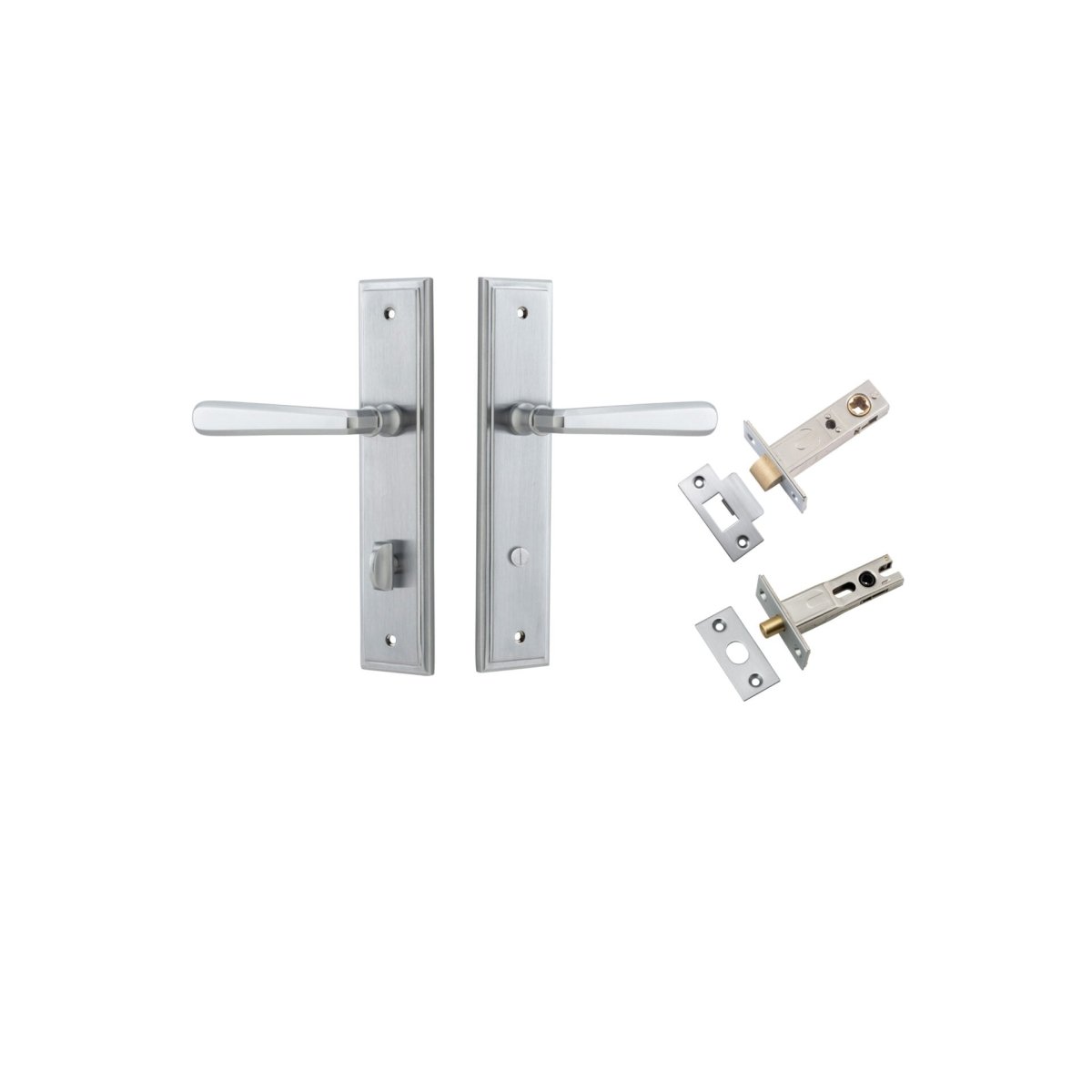 IVER Copenhagen Solid Brass Stepped Door Handle – Multiple Finishes Available - Entry - Point - 12378KPRIV60 - Iver