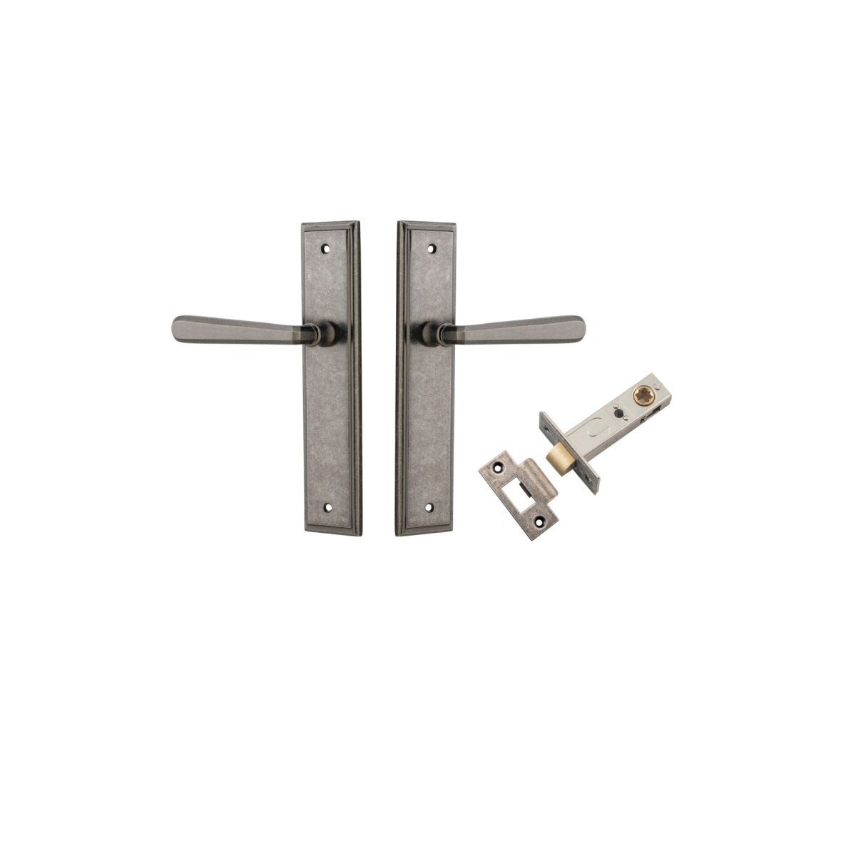 IVER Copenhagen Solid Brass Stepped Door Handle – Multiple Finishes Available - Entry - Point - 13878KPASS60 - Iver