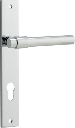 IVER Helsinki Solid Brass Rectangular Backplate Door Handle – Multiple Finishes Available - Entry - Point - 11896E85 - Iver