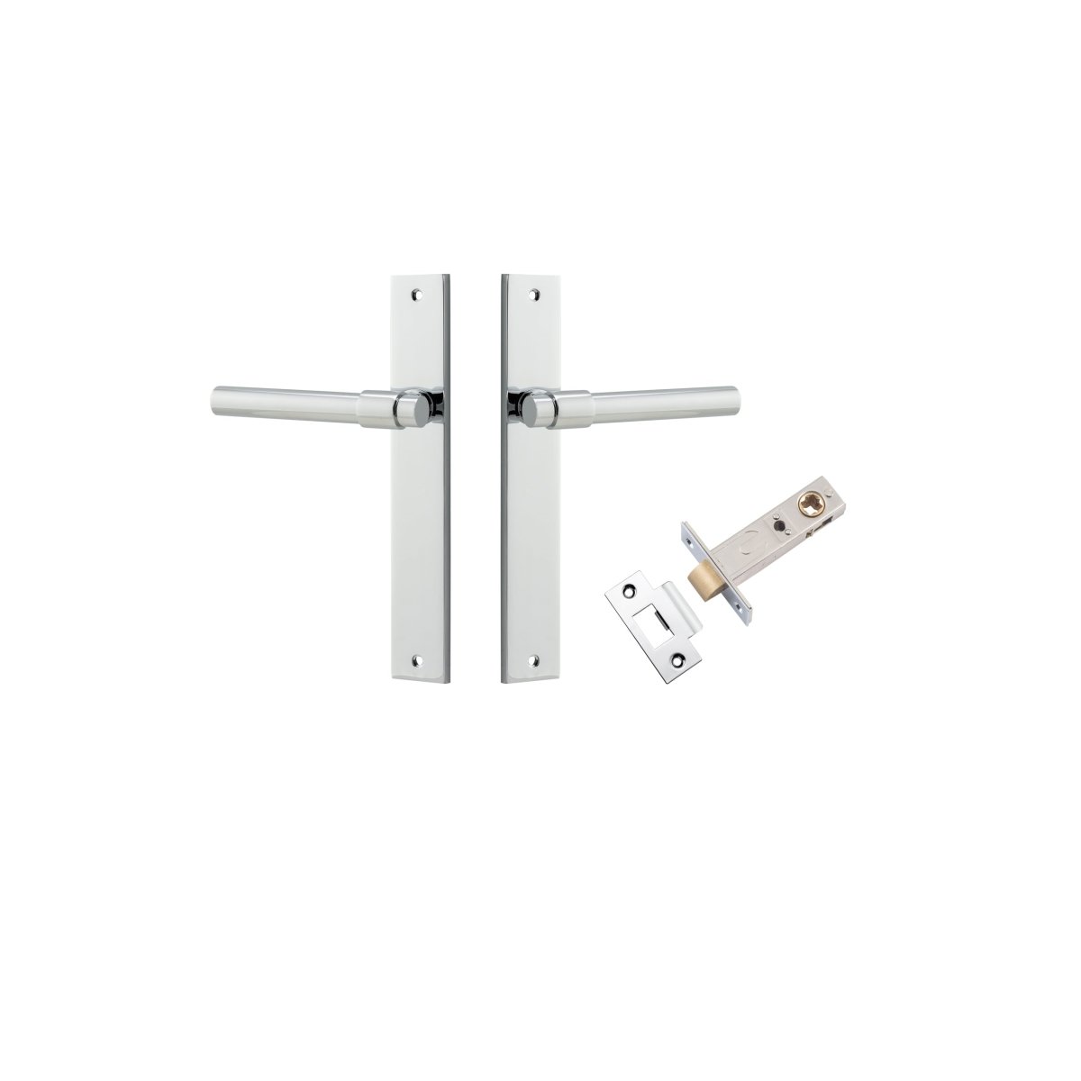 IVER Helsinki Solid Brass Rectangular Backplate Door Handle – Multiple Finishes Available - Entry - Point - 11896KPASS60 - Iver