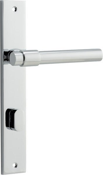 IVER Helsinki Solid Brass Rectangular Backplate Door Handle – Multiple Finishes Available - Entry - Point - 11896P85 - Iver