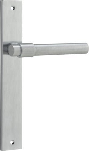 IVER Helsinki Solid Brass Rectangular Backplate Door Handle – Multiple Finishes Available - Entry - Point - 12396 - Iver