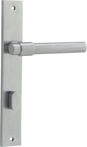 IVER Helsinki Solid Brass Rectangular Backplate Door Handle – Multiple Finishes Available - Entry - Point - 12396P85 - Iver
