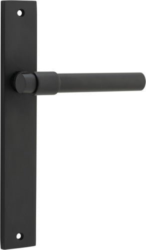 IVER Helsinki Solid Brass Rectangular Backplate Door Handle – Multiple Finishes Available - Entry - Point - 12896 - Iver