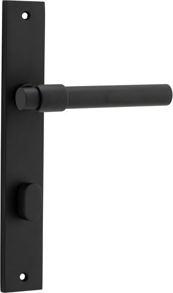 IVER Helsinki Solid Brass Rectangular Backplate Door Handle – Multiple Finishes Available - Entry - Point - 12896P85 - Iver