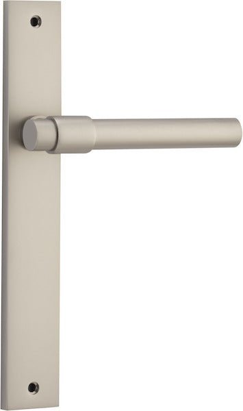 IVER Helsinki Solid Brass Rectangular Backplate Door Handle – Multiple Finishes Available - Entry - Point - 14896 - Iver
